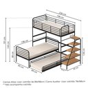 Ver imagem 3 de Treliche com Escada Lateral em Ferro Aço Carbono Tubular Teko Casatema MadeiraOriginals Verde/Álamo