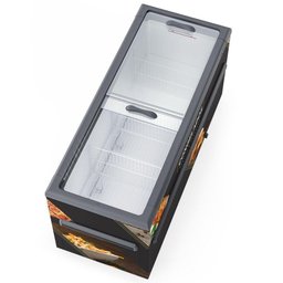 Ilha Congelados Vidro Reto com Led Ghdi500 Gelopar Expositor 500 Litros Preto 220v - 2