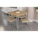 Ver imagem 4 de Tampo Mesa Sala de Jantar Madeirado F090 Crome S/ Vidro Quadrado 90x90cm Canela - Kappesberg