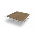 Ver imagem 3 de Tampo Mesa Sala de Jantar Madeirado F090 Crome S/ Vidro Quadrado 90x90cm Canela - Kappesberg