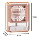 Ver imagem 3 de Ventilador Umidificador Agua Ar Touch Led 3 Velocidades USB Silencioso Portatil Calor Verao Mesa Tra