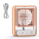 Ver imagem 1 de Ventilador Umidificador Agua Ar Touch Led 3 Velocidades USB Silencioso Portatil Calor Verao Mesa Tra