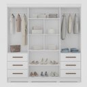 Ver imagem 2 de Guarda Roupa Casal com Espelho 4 Portas 6 Gavetas Estrela