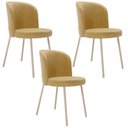 Ver imagem 1 de Kit 3 Cadeiras Sala de Jantar Estofada Gavi Arena L02 Couríssimo Fendi - Lyam Decor