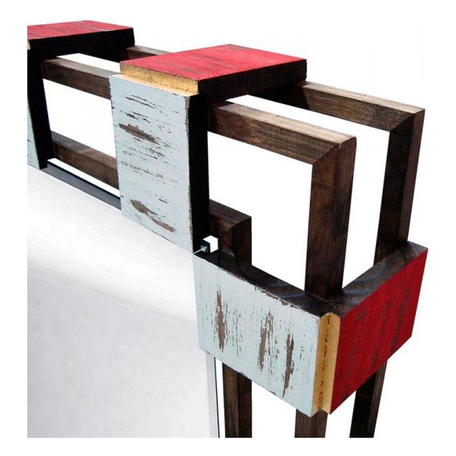 Espelho Cristal com Moldura Gradeada Rústica 88cm x 108cm Decore Ponto - 2