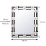 Espelho Cristal com Moldura Gradeada Rústica 88cm x 108cm Decore Ponto - 4