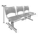 Ver imagem 3 de Cadeira Longarina Iso 3 Lugares Em Polipropileno - 1950