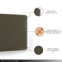 Ver imagem 3 de Cabeceira Design para Cama de Casal Bezos Pés em Madeira Veludo Castor G91 - Gran Belo