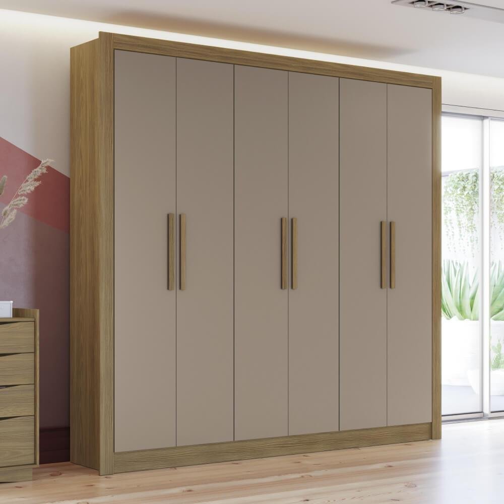 Guarda Roupa Casal 6 Portas 2 Gavetas 232cm M569 Kappesberg