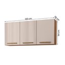 Ver imagem 4 de Armario Aéreo Pop 120 Cm com 3 Portas Freijó/baunilha