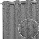 Ver imagem 1 de cortina sala quarto semi blackout tecido jacquard cinza 5,00x2,80