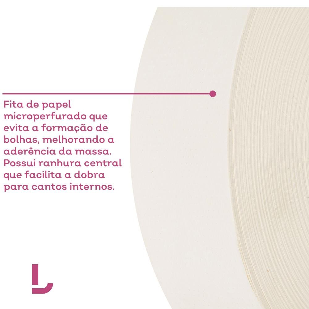 Fita de Papel Drywall Microperfurada 150m - Placo - 4