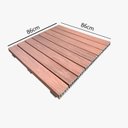 Ver imagem 3 de Deck Modular 86x86cm Texturizado In Brasil Marrom/Ipê