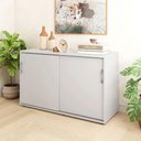 Ver imagem 1 de Armário Organizador 140cm 2 Portas de Correr Escritório F5 Cor:cinza