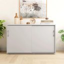 Ver imagem 3 de Armário Organizador 140cm 2 Portas de Correr Escritório F5 Cor:cinza
