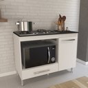 Ver imagem 1 de Balcão para Cooktop 1 Porta 1 Gaveta 105cm Dubai Branco