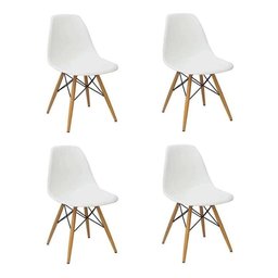 Kit Cadeira de Jantar Eames Eiffel 4 Unidades Lindas Original Várias Cores - 1