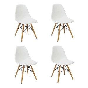 Kit Cadeira de Jantar Eames Eiffel 4 Unidades Lindas Original Várias Cores