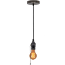 Ver imagem 1 de Luminária Pendente Cozinha Slim Vintage Corrente C/lamp Carb Cor:grafite;lâmpada:a19-220v