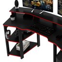 Ver imagem 5 de Mesa Gamer ME4167 186,6cm Preto/Vermelho