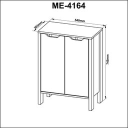 Balcão para Escritório Gamer 2 Portas Me4164  - 6