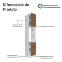 Ver imagem 3 de Paneleiro 40 Cm 2 Portas e 2 Nichos Branco/rustic Glamy Madesa