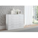 Ver imagem 1 de Cômoda 10 Gavetas Mdp 117x92x40,5cm Branco 3017
