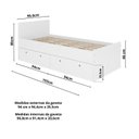Ver imagem 3 de Cama Solteiro com 2 Gavetas Móvelbras