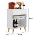 Ver imagem 4 de Aparador Buffet Beatriz Cantinho do Café 1 Gaveta com Pés Retrô - Branco