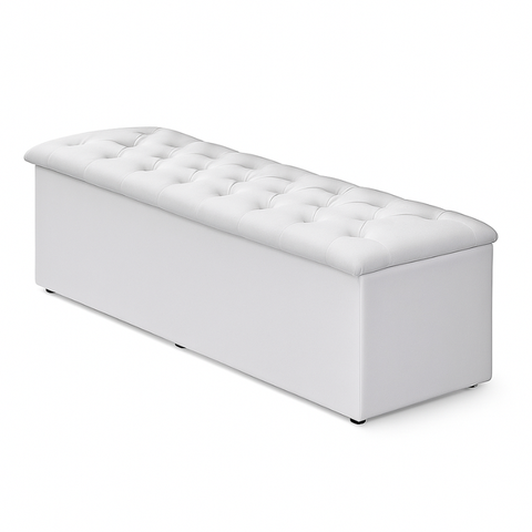 Calçadeira Baú Casal 140cm Branco