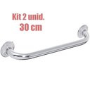 Ver imagem 2 de Kit 8 Alças de Apoio Banheiro Inox Barras 2 Unid 30 Cm e 6 Unid 40 Cm Idoso Cadeirante