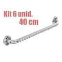 Ver imagem 3 de Kit 8 Alças de Apoio Banheiro Inox Barras 2 Unid 30 Cm e 6 Unid 40 Cm Idoso Cadeirante
