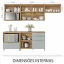Ver imagem 4 de Cozinha Modulada 5 Peças 4 Portas 4 Gavetas Ripado Marquesa 100 Mdf