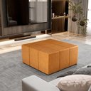 Ver imagem 2 de Puff Decorativo Para Sala de Estar Quadrado Milano 90x90cm W01 Couríssimo Whisky - Lyam Decor