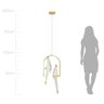 Pendente Perch Bird Pássaros Origami Ouro Fosco Led 8w Starlux St1786 - 8