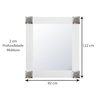 Espelho Decorativo com Moldura e Apliques Prata 92cm x 122cm Decore Ponto - 4