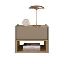 Ver imagem 4 de Kit 2 Mesas de Cabeceira Suspensa Florença 1 Gaveta Fendi/hannover - Casa D