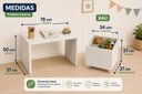 Ver imagem 6 de Mesa de Atividades Infantil com Baú Porta Brinquedos e Livros