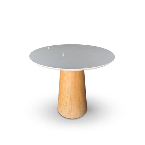 Mesa de Jantar Redonda com Tampo Laqueado 90cm