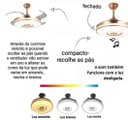 Ver imagem 4 de Ventilador de Teto Retrátil Bivolt Som e Bluetooth
