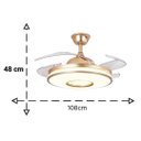 Ver imagem 3 de Ventilador de Teto Retrátil Bivolt Som e Bluetooth