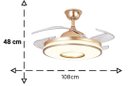 Ver imagem 3 de Ventilador de Teto Retrátil Bivolt Som e Bluetooth