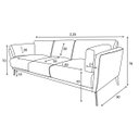 Ver imagem 4 de Sofá de Couro Lexus 3 Lugares Brown - Mempra