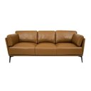 Ver imagem 1 de Sofá de Couro Lexus 3 Lugares Brown - Mempra