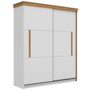 Ver imagem 2 de Roupeiro Bristol 189,5x220cm 2 Gavetas 2 Portas Correr Branco/Freijó BRI122
