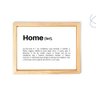 Quadro Significado Home Lar Com Moldura E Vidro Pinus - 1