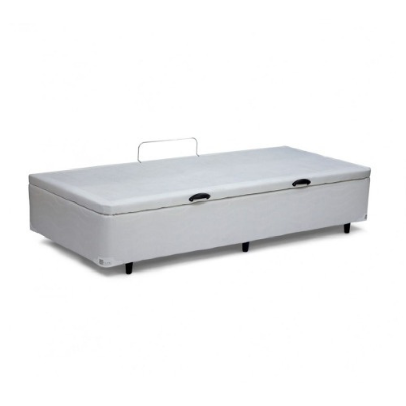 Cama Box Baú Solteiro 78 X 188 - Sintético Branco - 3