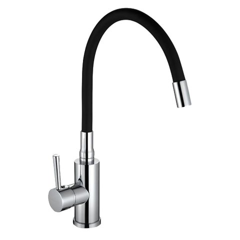 Misturador Monocomando de Cozinha Mesa Isis Black Matte Drop