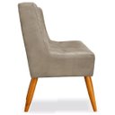 Ver imagem 5 de Cadeira Lia para Sala de Jantar Madeira Maciça Estofada Capuccino Café com Leite Pés Palito