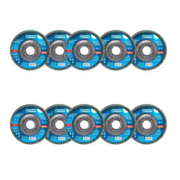 10 Disco Flap Zirconio, Grao 60 115mm X 22mm Gross - 1